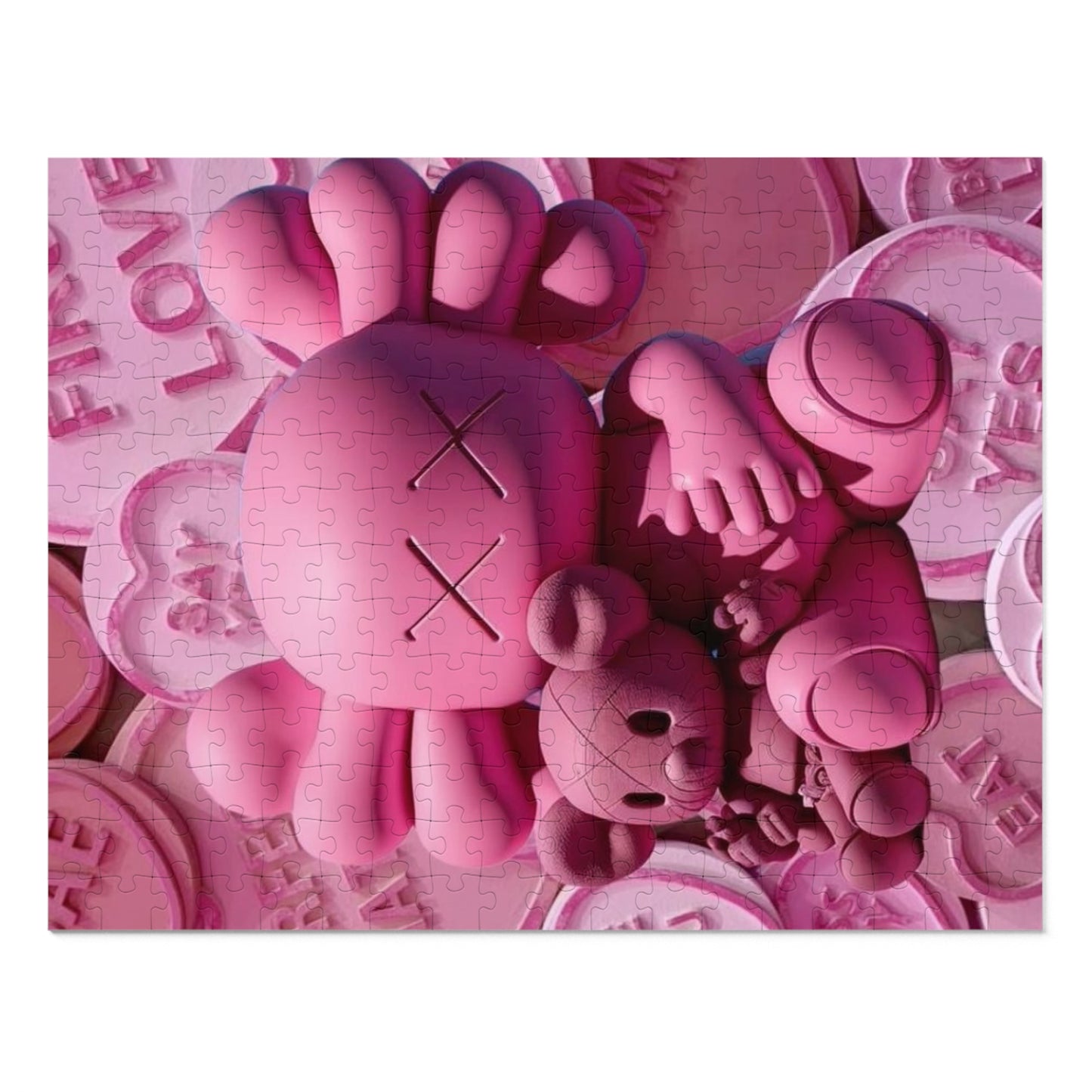 Finding Love Pink Jigsaw Puzzle