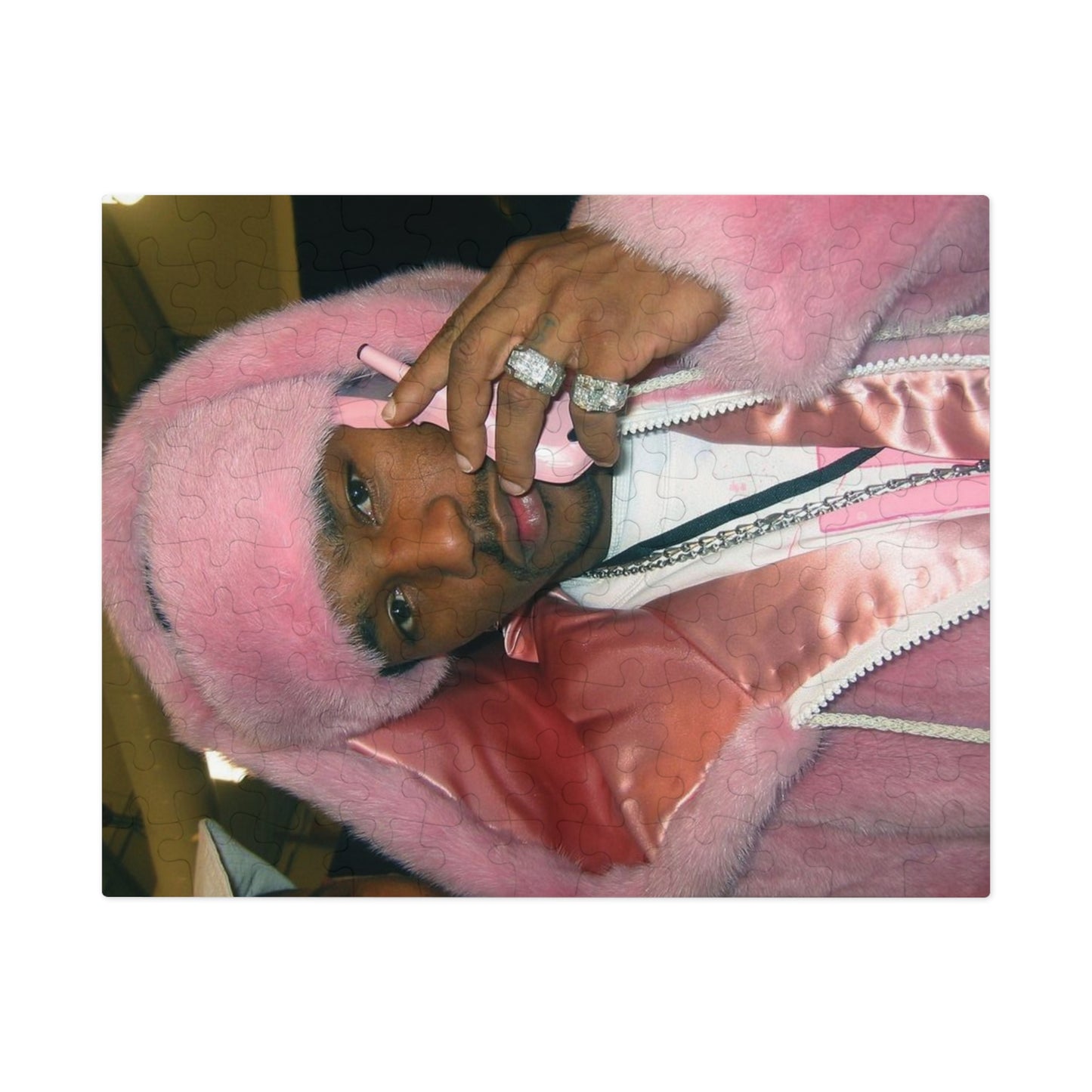 Cam'ron Iconic Pink Fur Jigsaw Puzzle