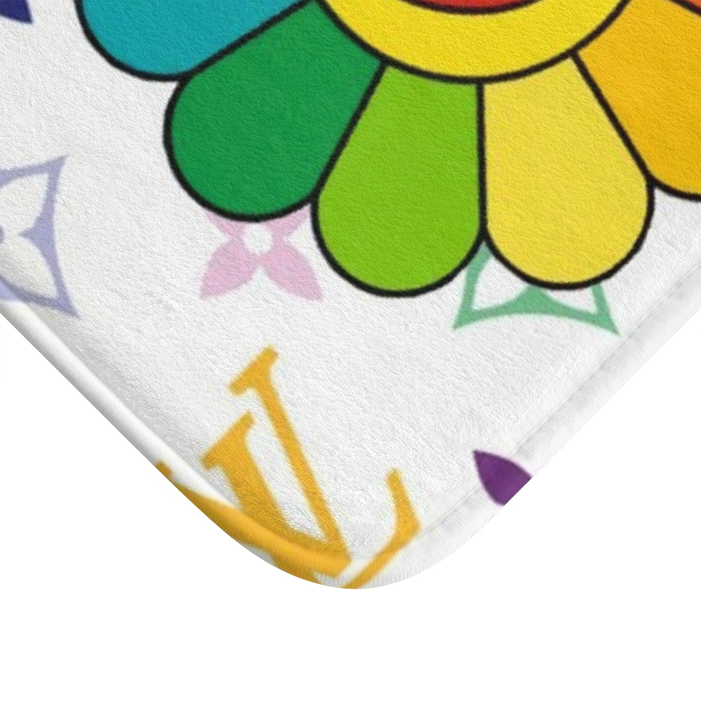 LV Multicolor Flower Bath Mat