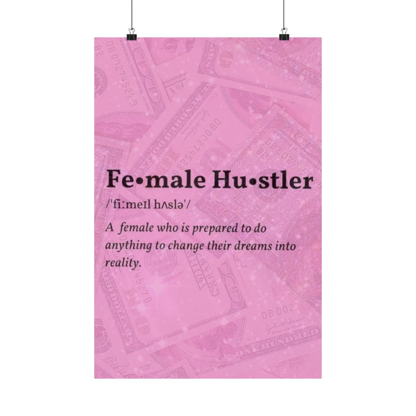 Female Hustler Matte Vertical Poster