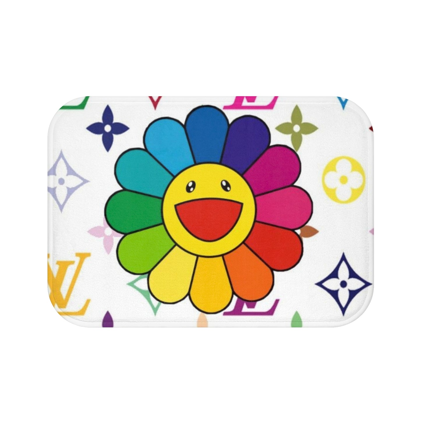 LV Multicolor Flower Bath Mat