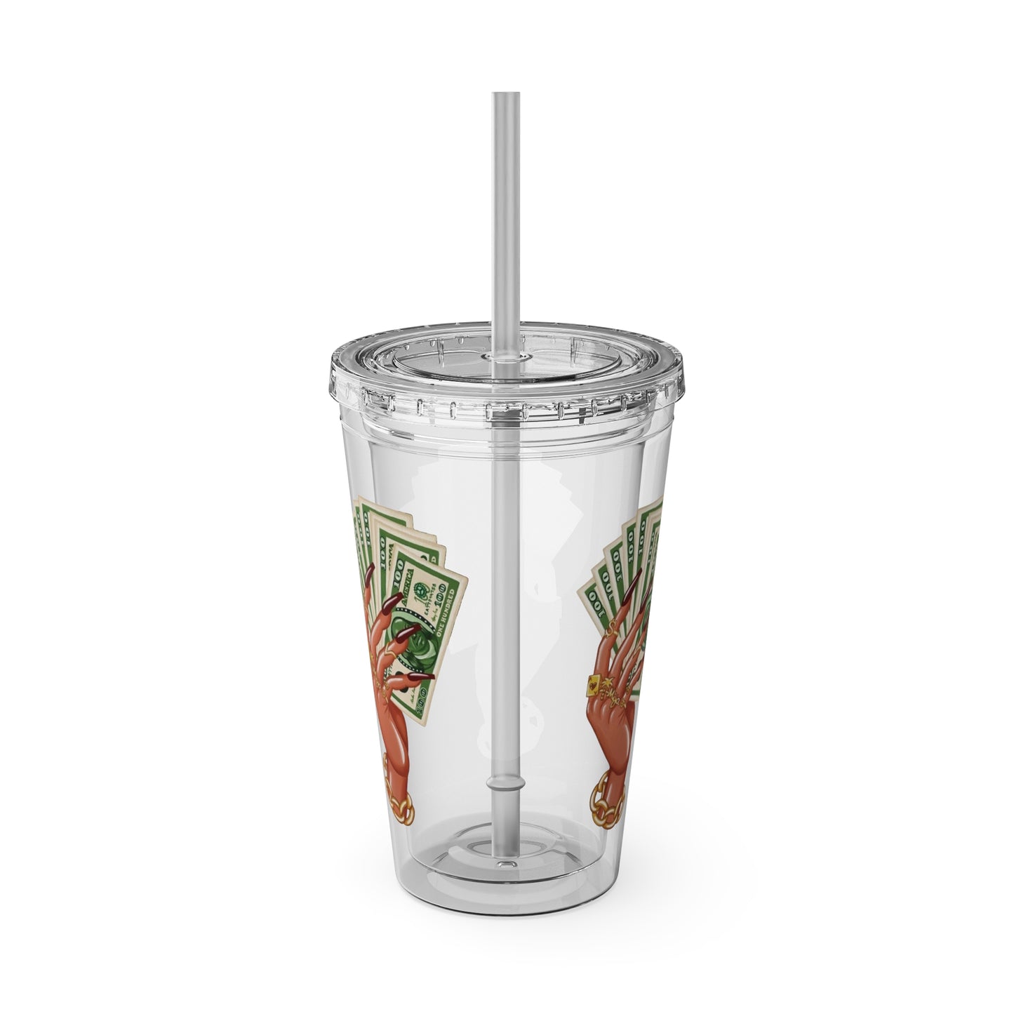 Splash of Money Sunsplash Tumbler with Straw, 16oz