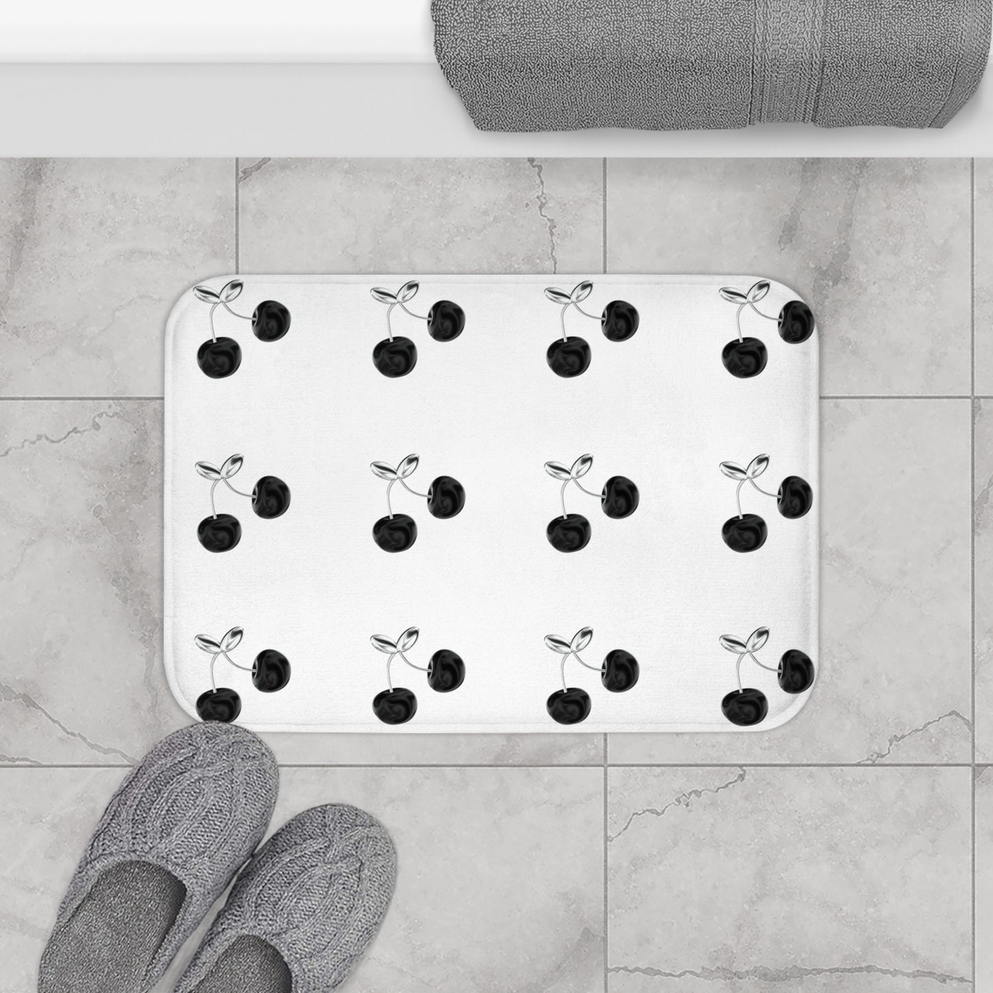 Chrome Cherry's Bath Mat