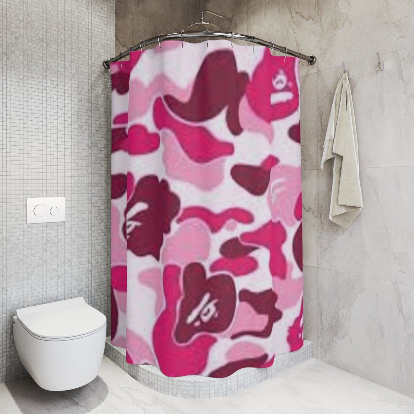 Pink Camo Shower Curtain