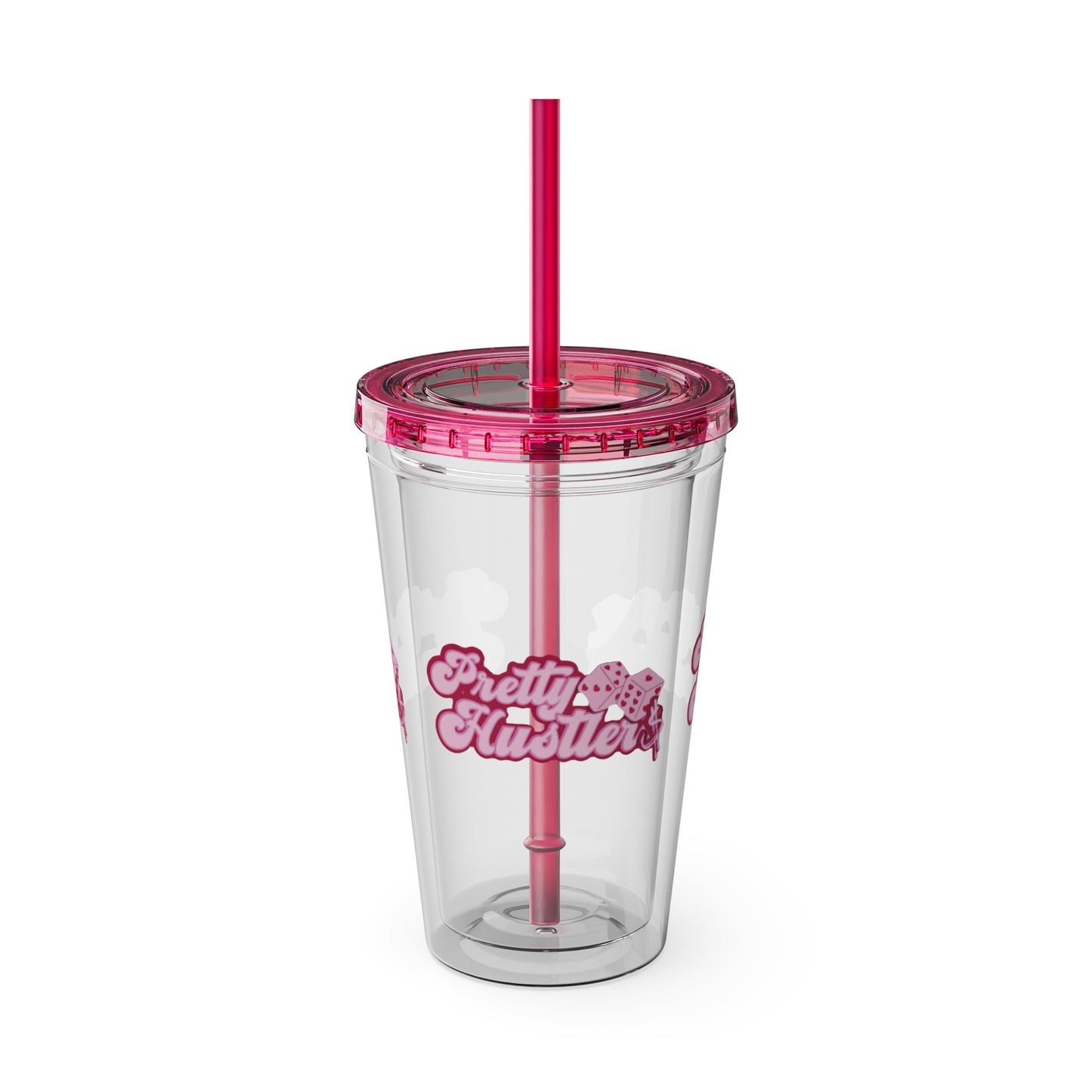 Pretty Hustler Sunsplash Tumbler with Straw, 16oz