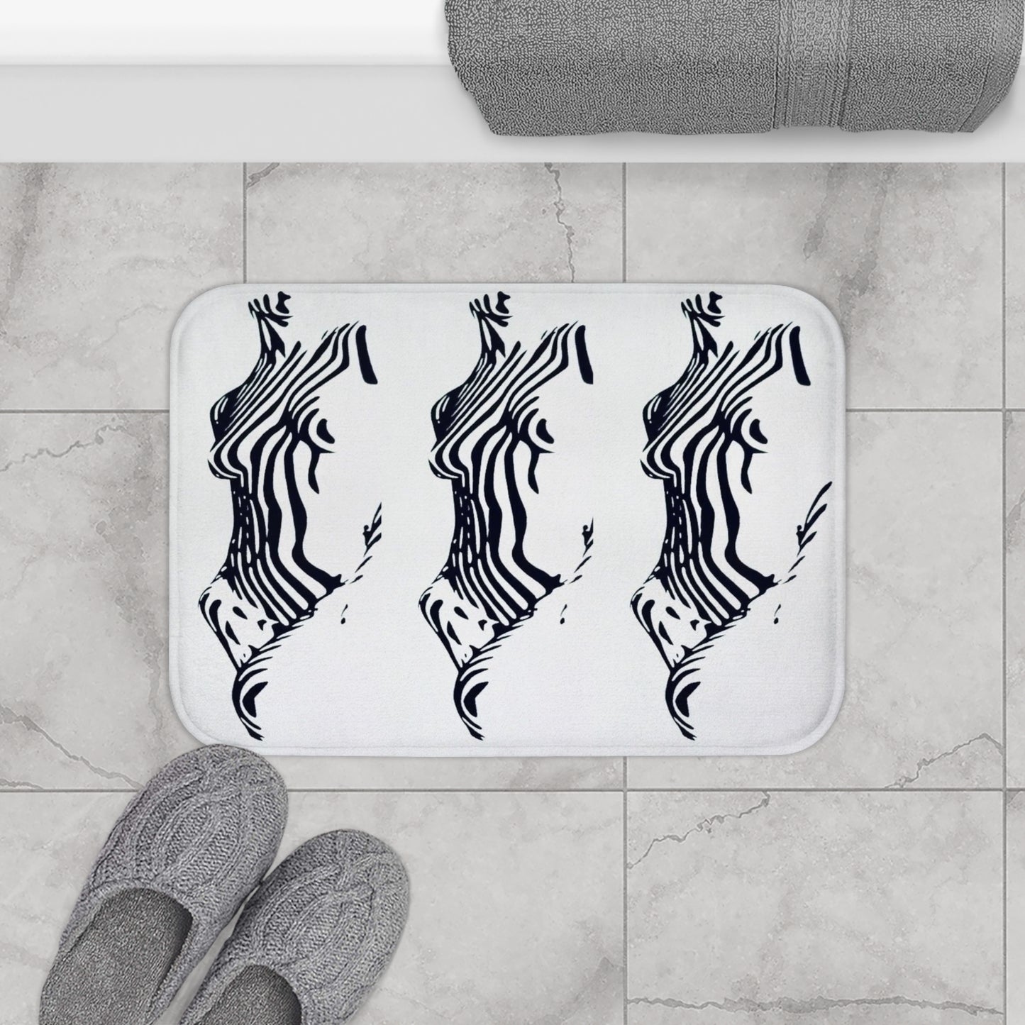 Stripe Silhouette Bath Mat