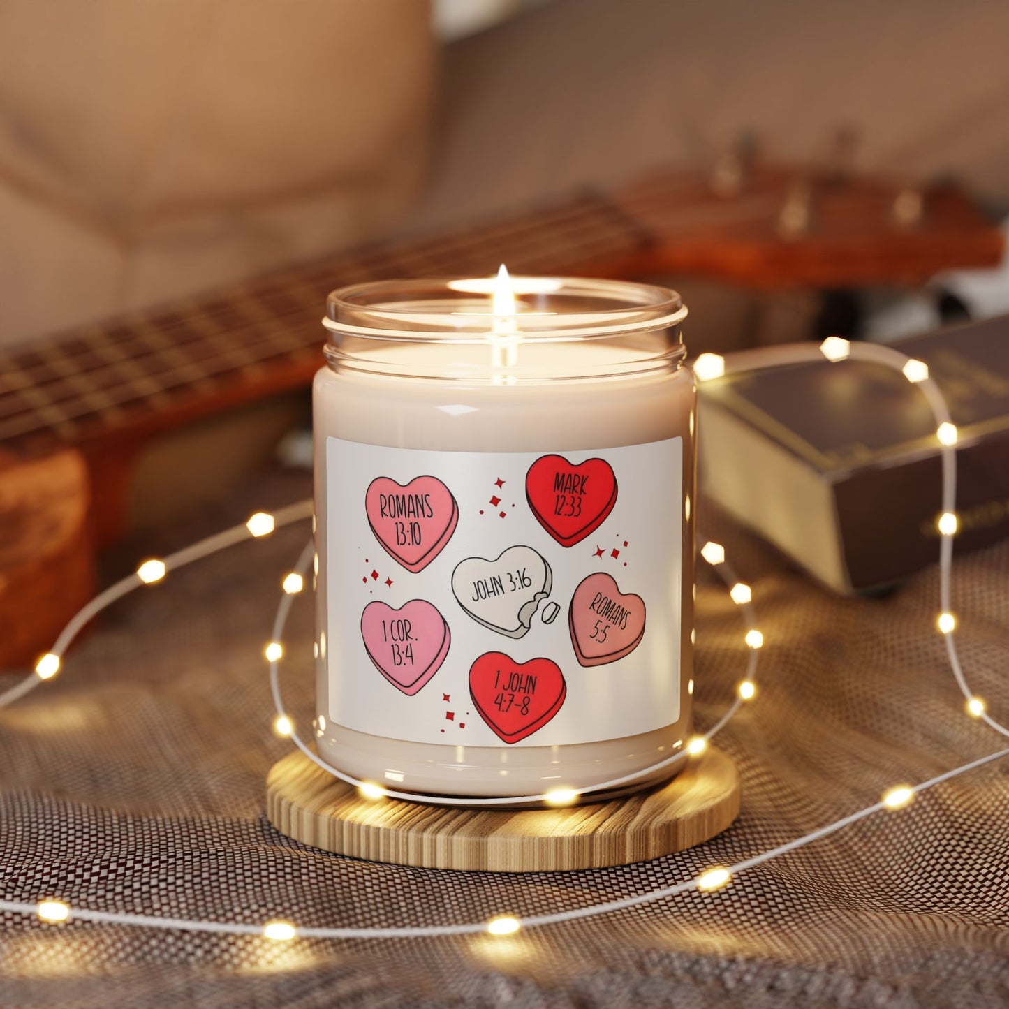 Love Hearts Scented Soy Candle