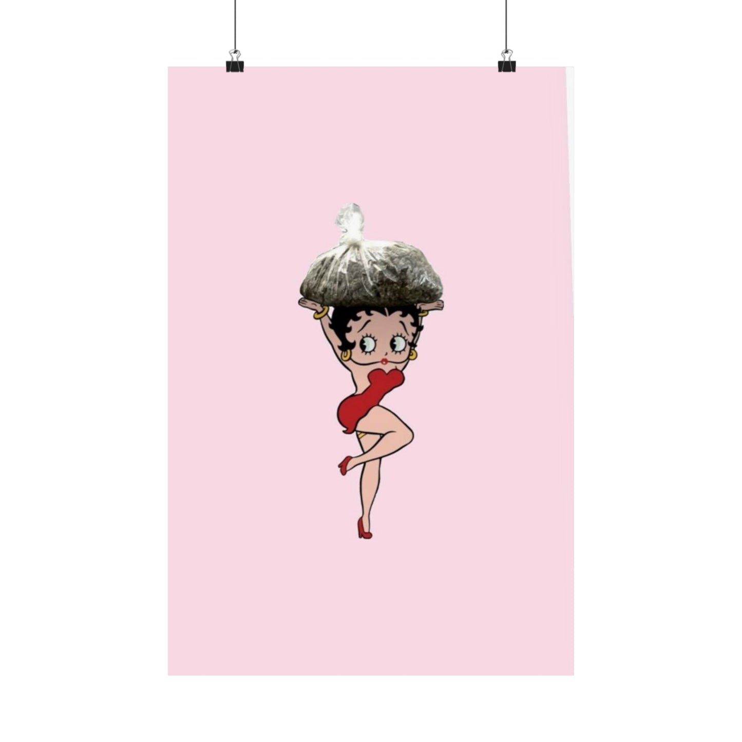 Betty Boop Greens Matte Vertical Poster