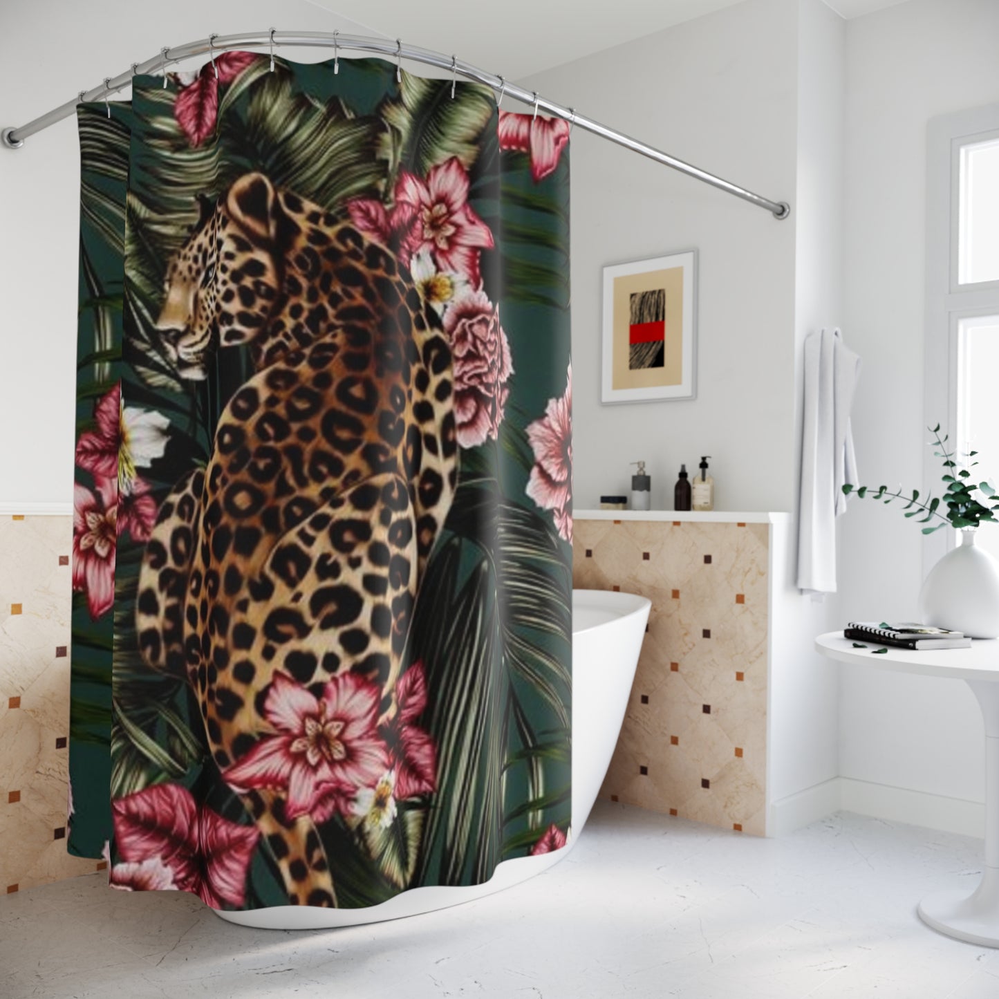 Cheetah Tropics Shower Curtain