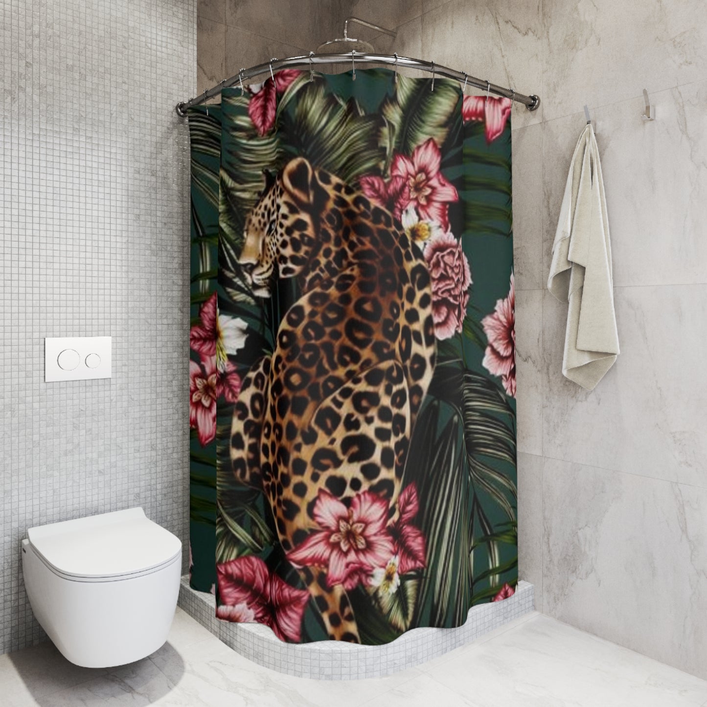 Cheetah Tropics Shower Curtain