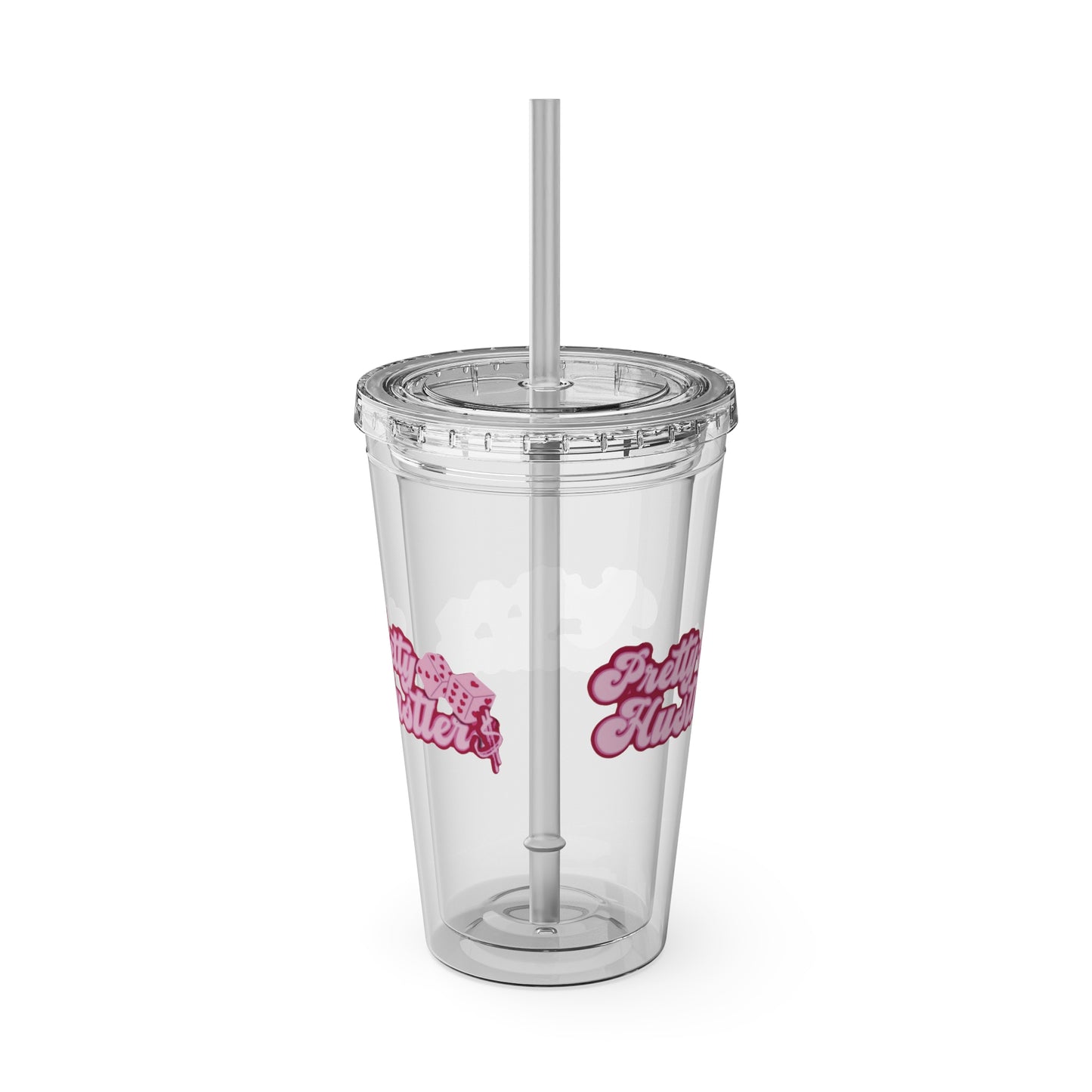 Pretty Hustler Sunsplash Tumbler with Straw, 16oz