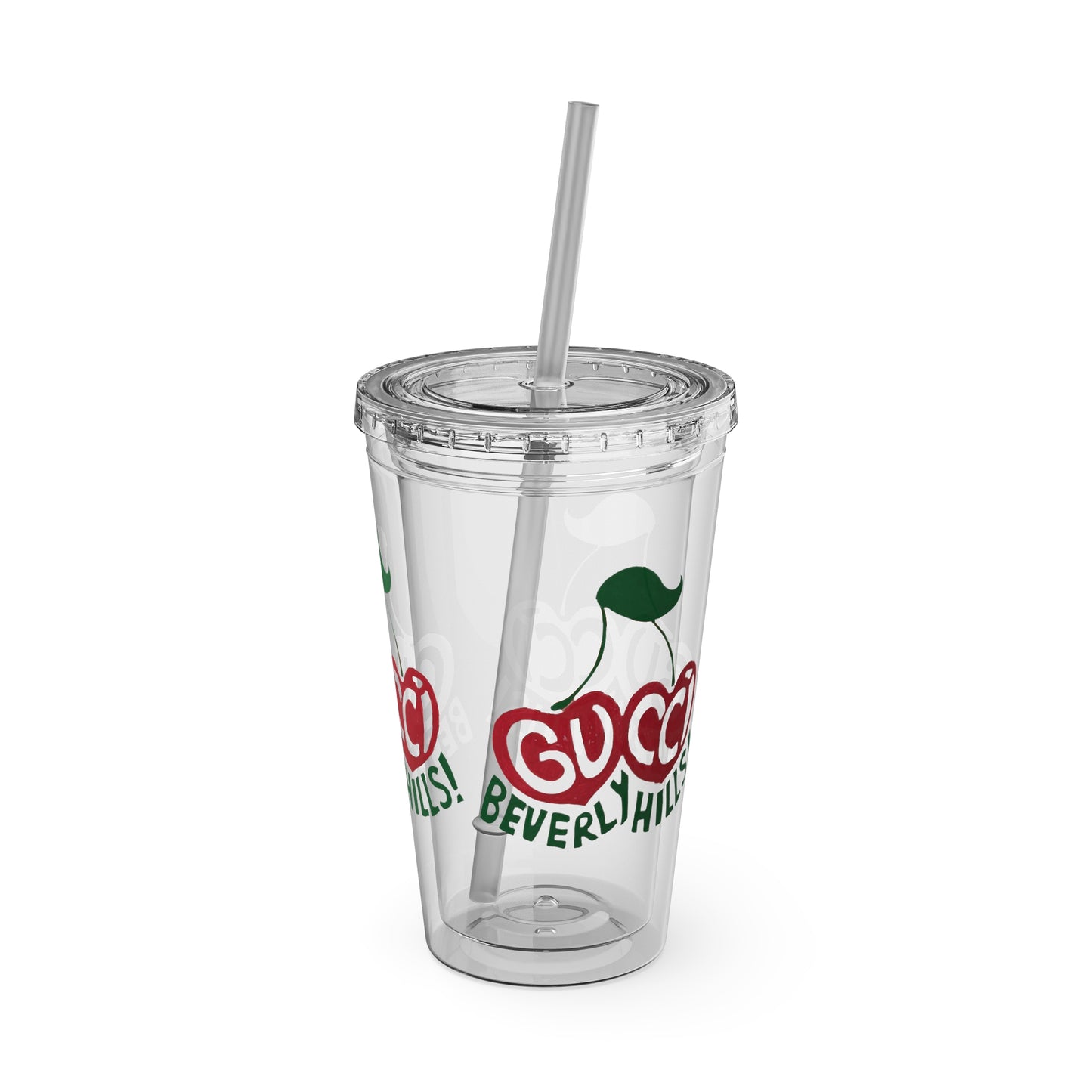 Beverly Hills Sunsplash Tumbler with Straw, 16oz