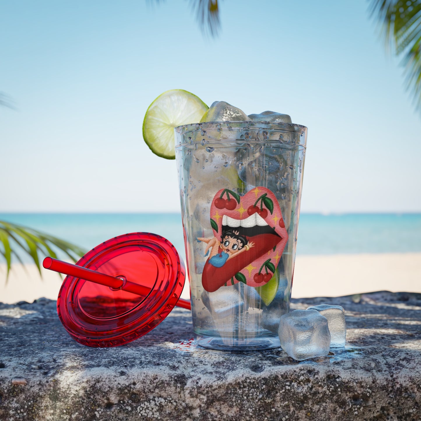 Betty Boop Sunsplash Tumbler with straw, 16oz