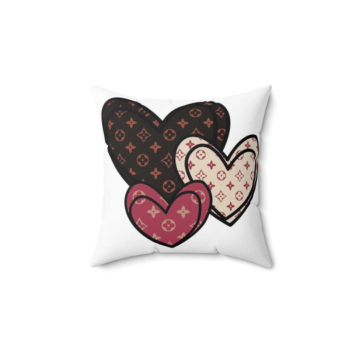 Designer Hearts Square Pillow