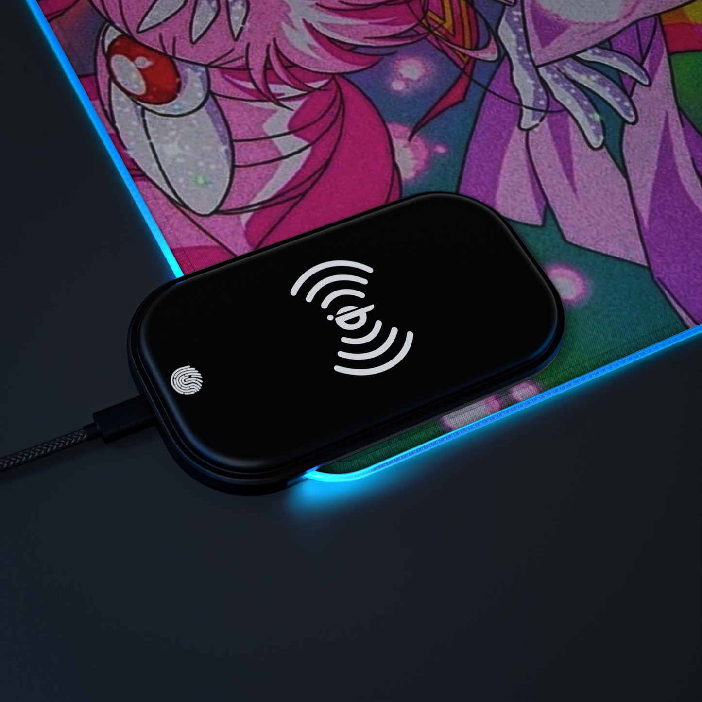 Sailor Moon LED Gaming Mouse Pad, Wireless Charging