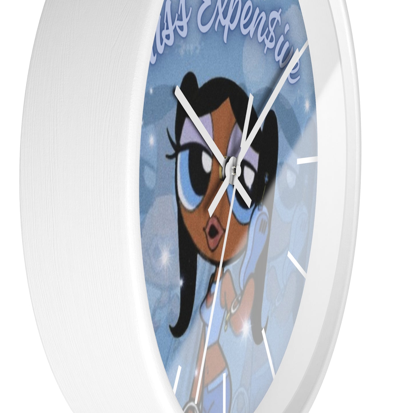 Miss Expensive Powerpuff Girly Wall Clock