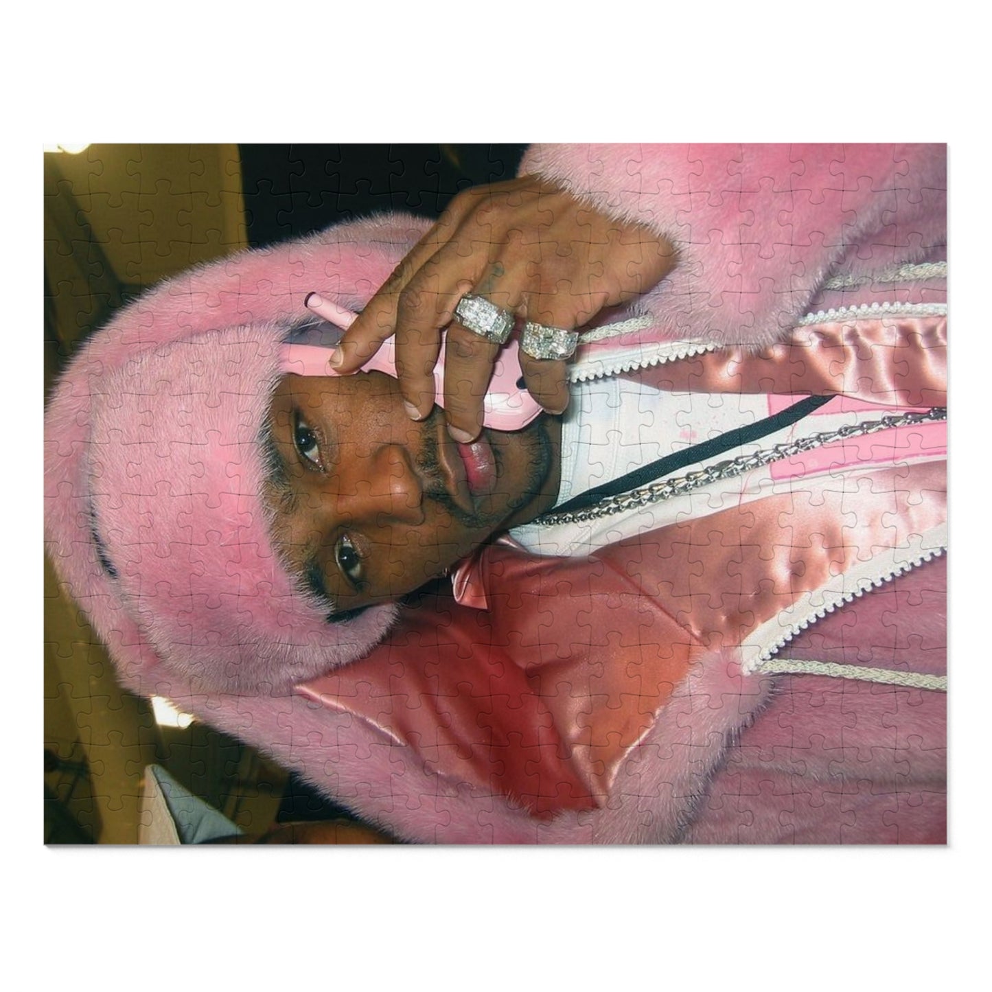 Cam'ron Iconic Pink Fur Jigsaw Puzzle