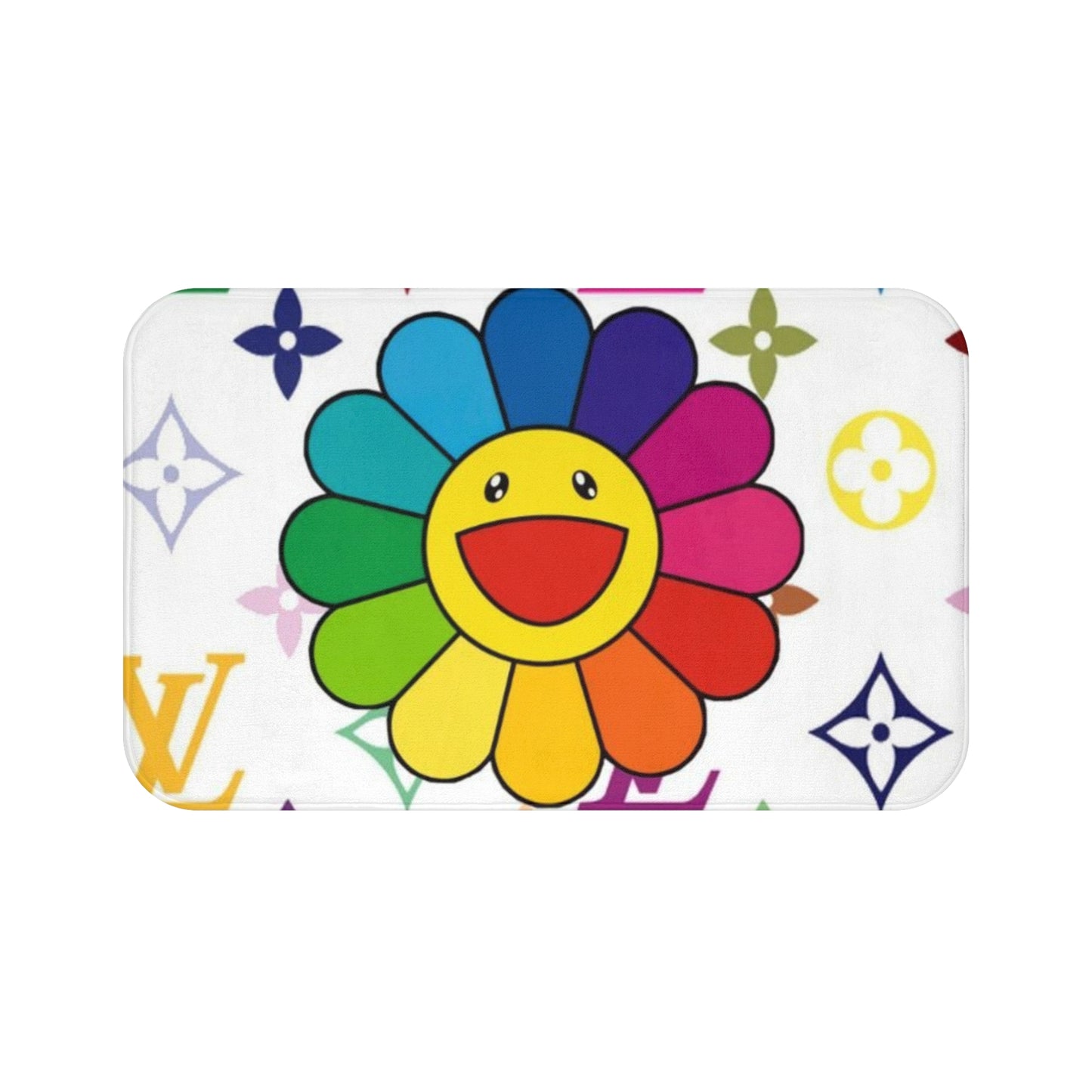 LV Multicolor Flower Bath Mat