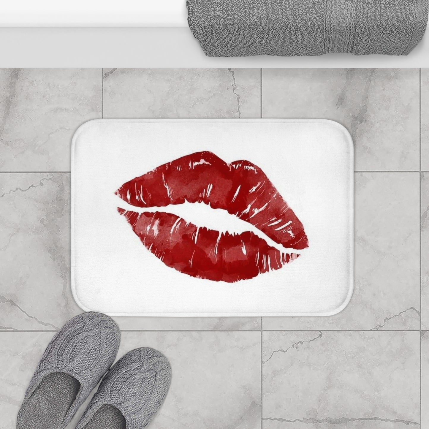 Ruby Kisses Bath Mat