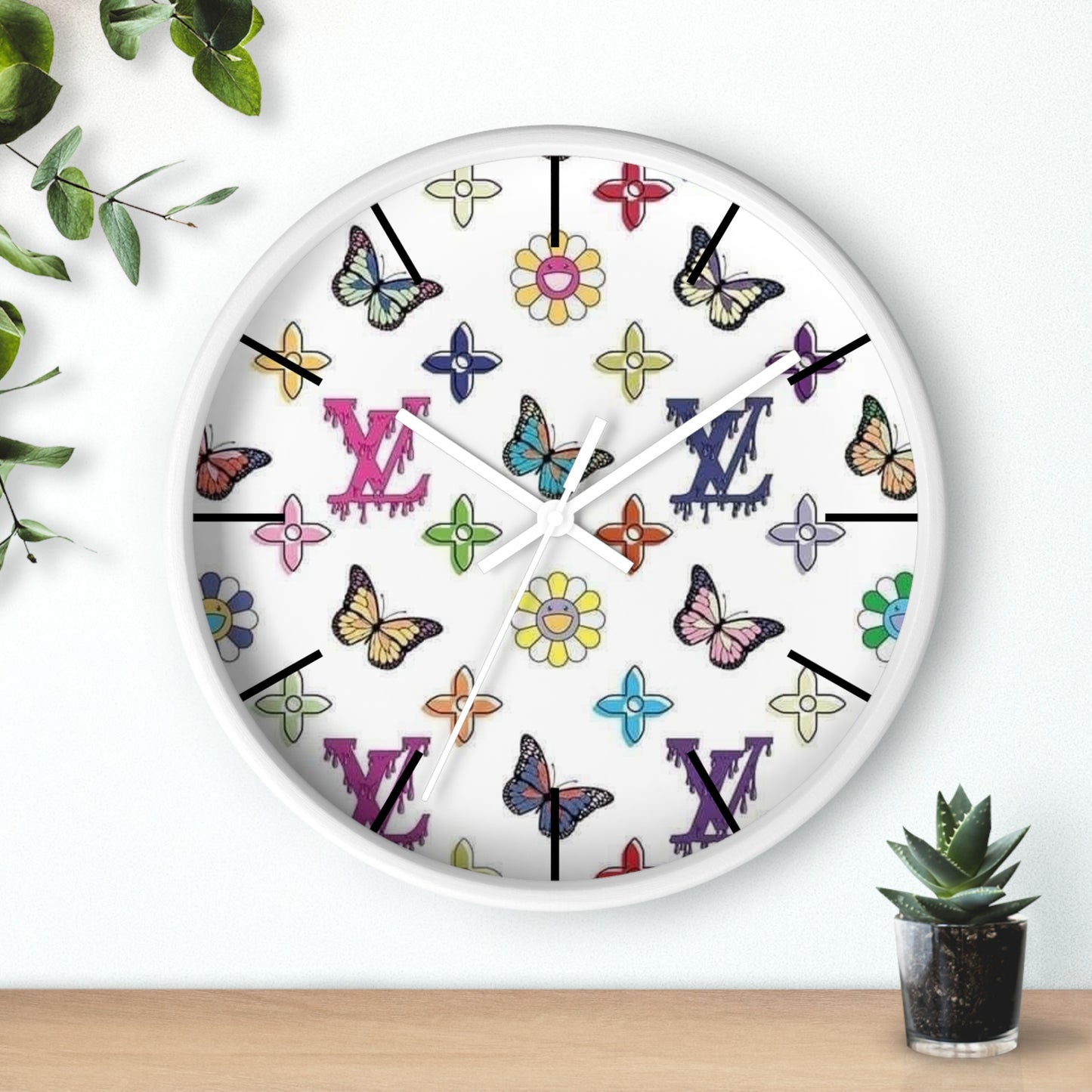 Butterfly LV Wall Clock