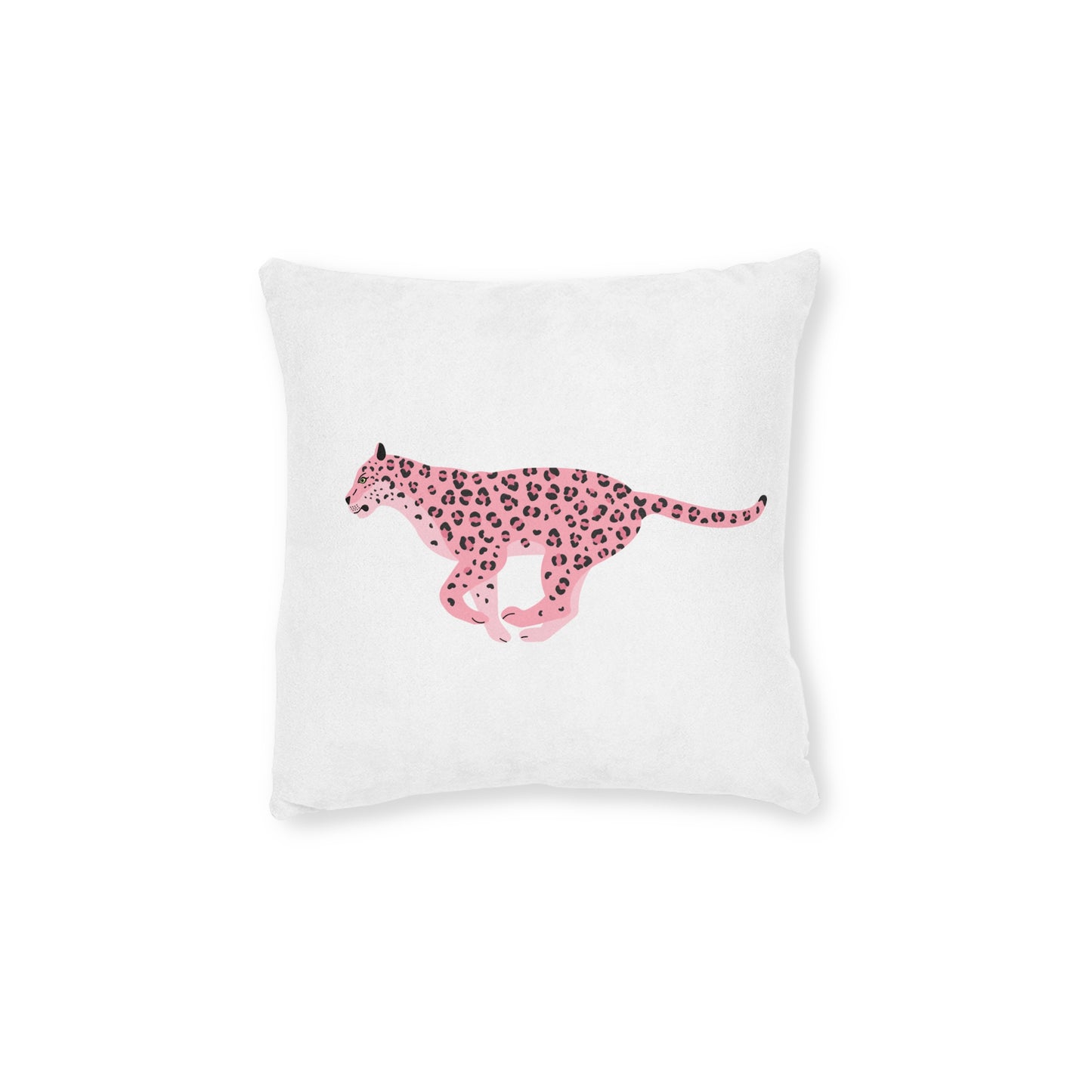 Pink Cheetah Pillow - Pink Suede Back