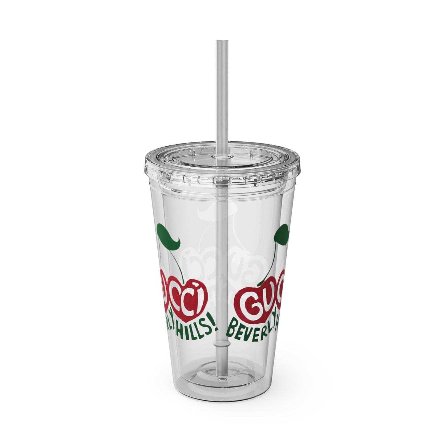 Beverly Hills Sunsplash Tumbler with Straw, 16oz