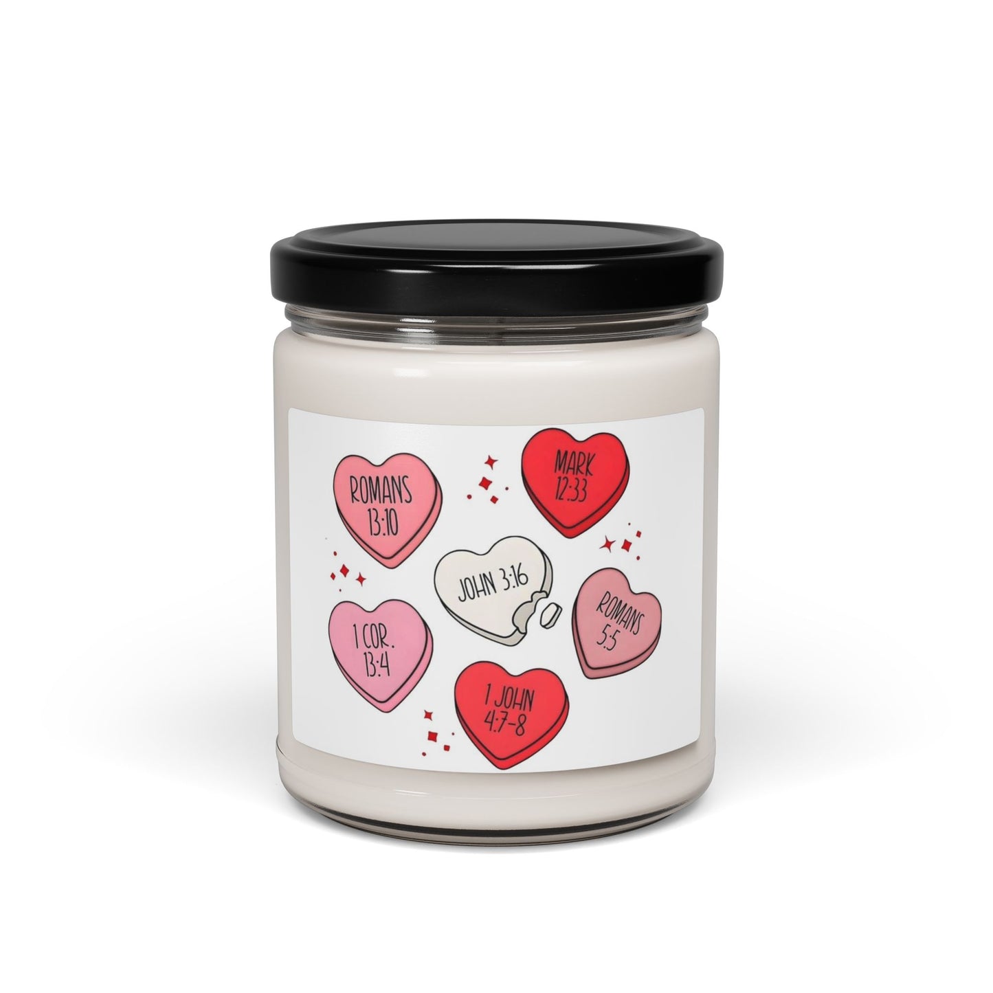 Love Hearts Scented Soy Candle