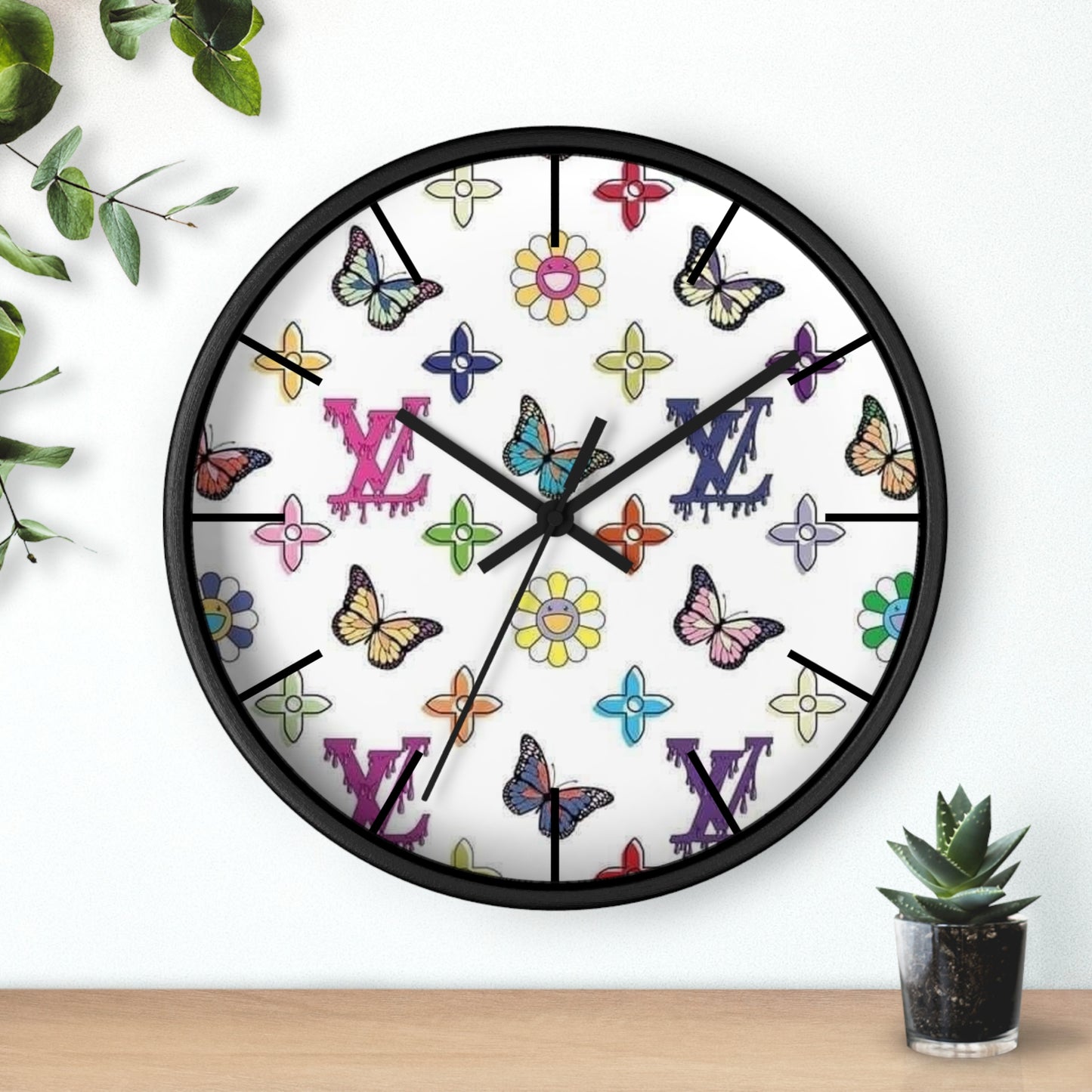 Butterfly LV Wall Clock