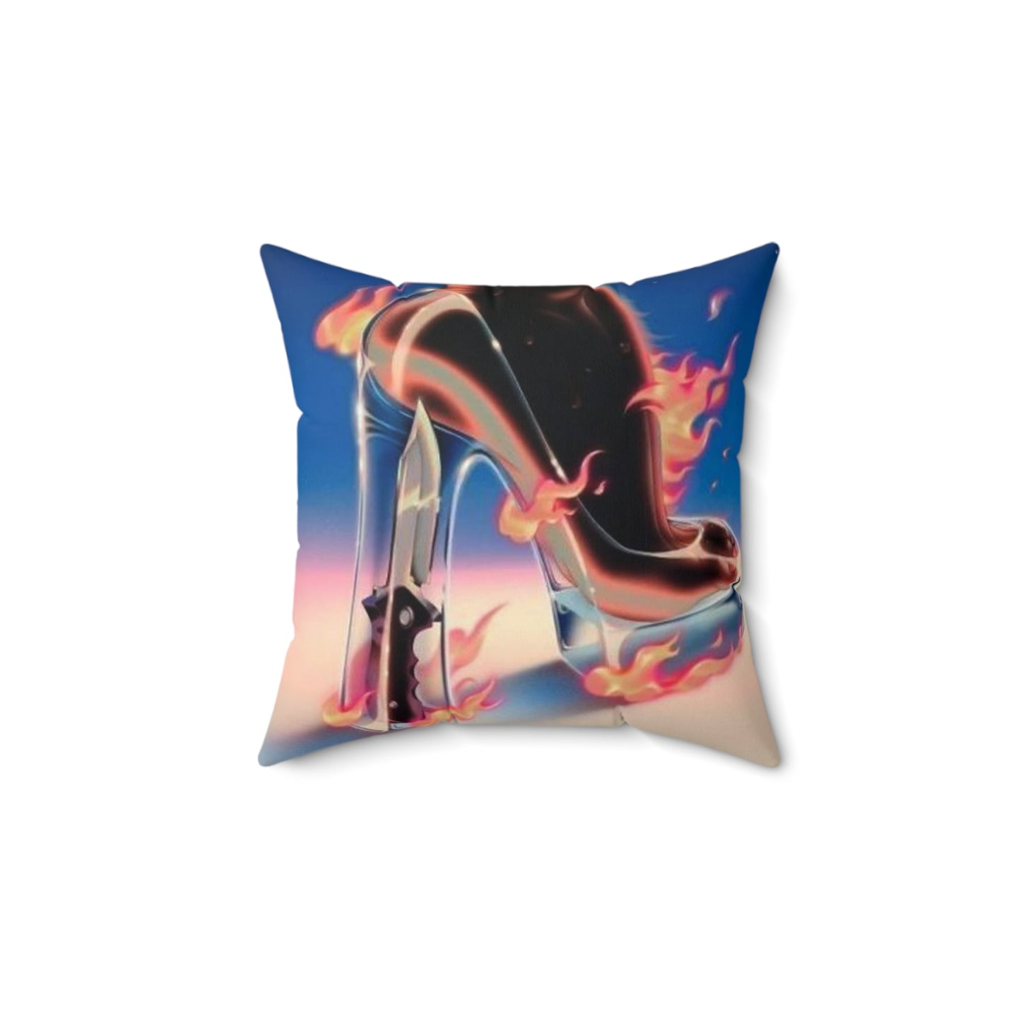 Heels On Fire Square Pillow