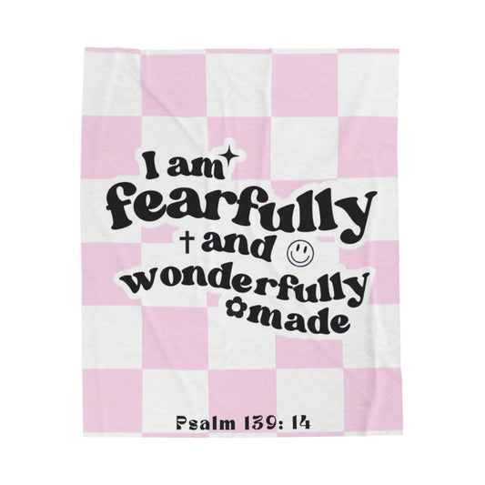 Psalm 139 Velveteen Plush Blanket