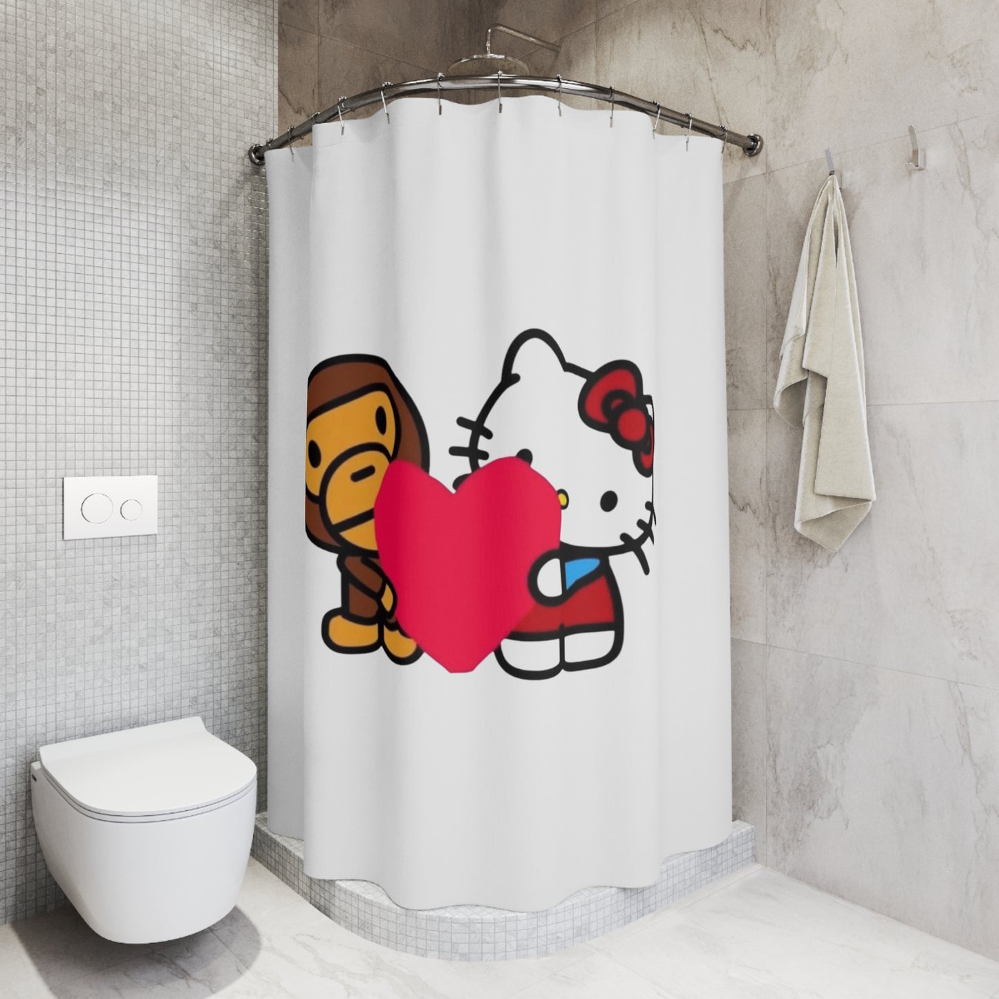 Hello Kitty and Baby Milo Shower Curtain