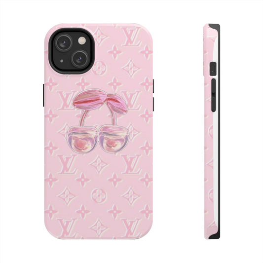 Pink LV Cherry iPhone Case