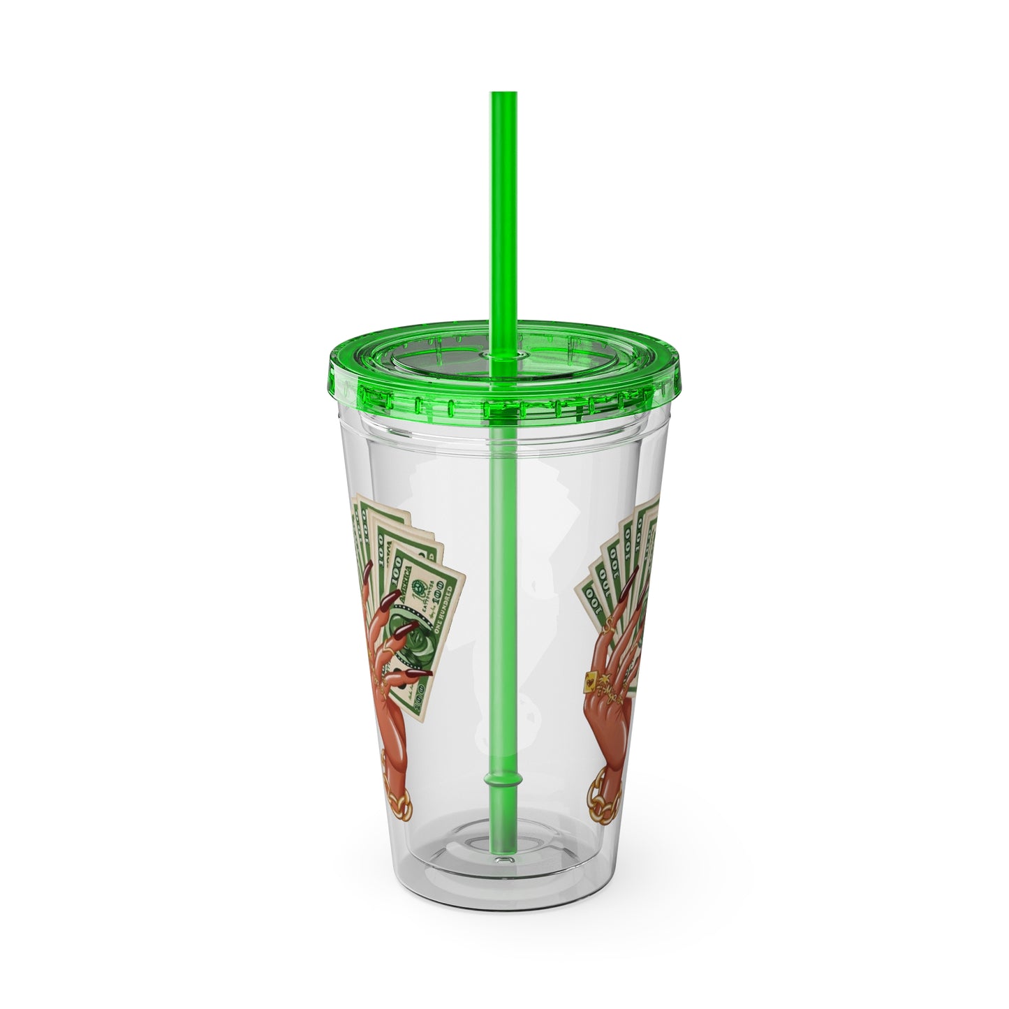 Splash of Money Sunsplash Tumbler with Straw, 16oz