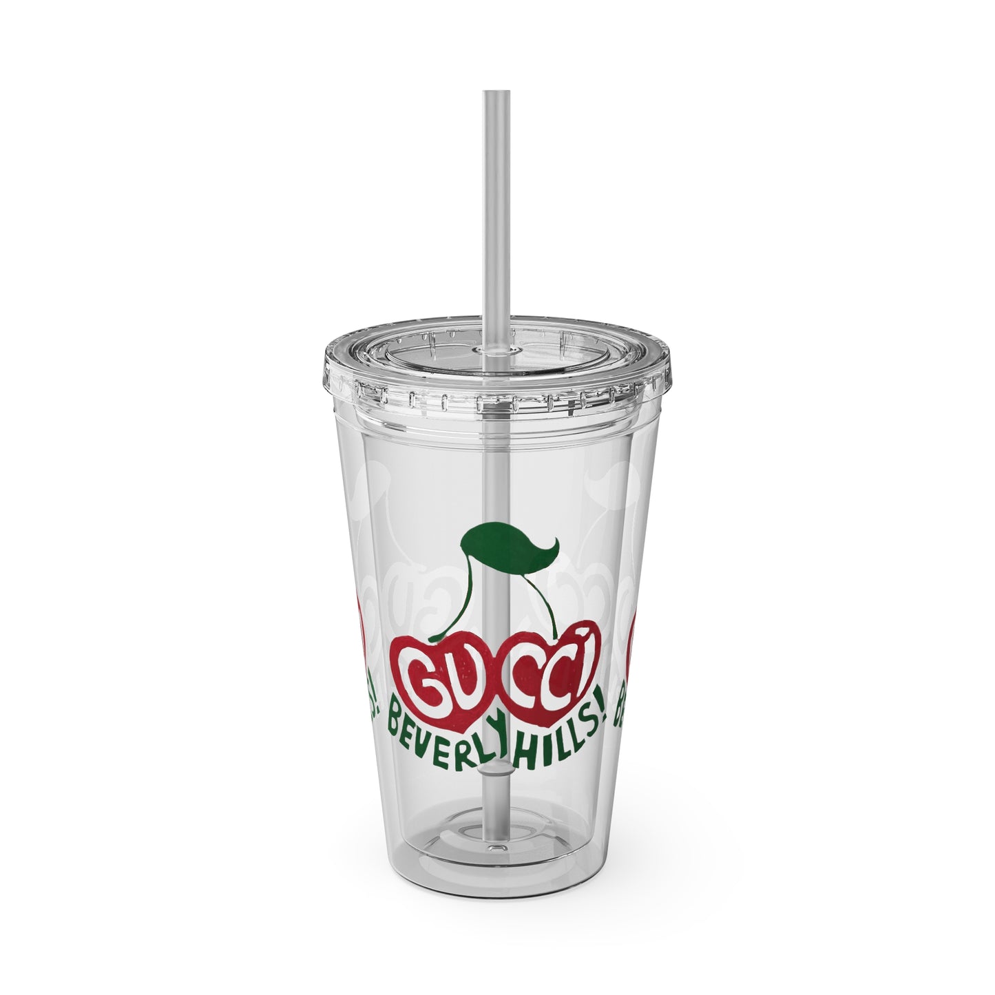 Beverly Hills Sunsplash Tumbler with Straw, 16oz