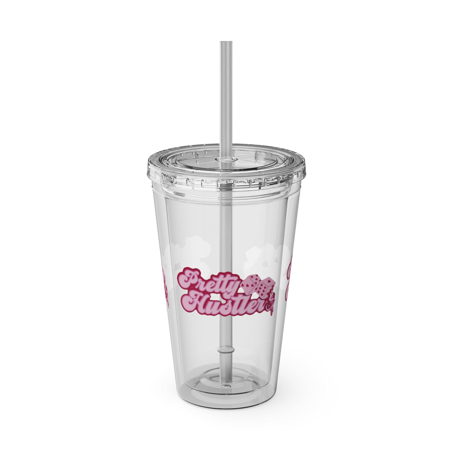 Pretty Hustler Sunsplash Tumbler with Straw, 16oz