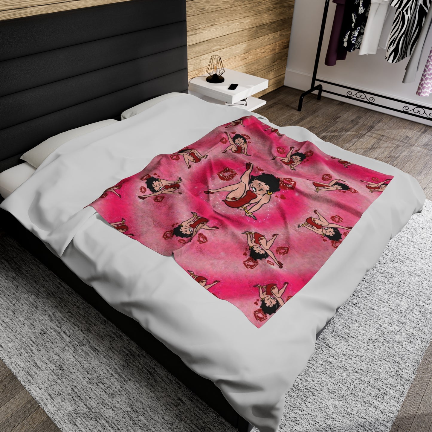 Betty Boop Velveteen Plush Blanket