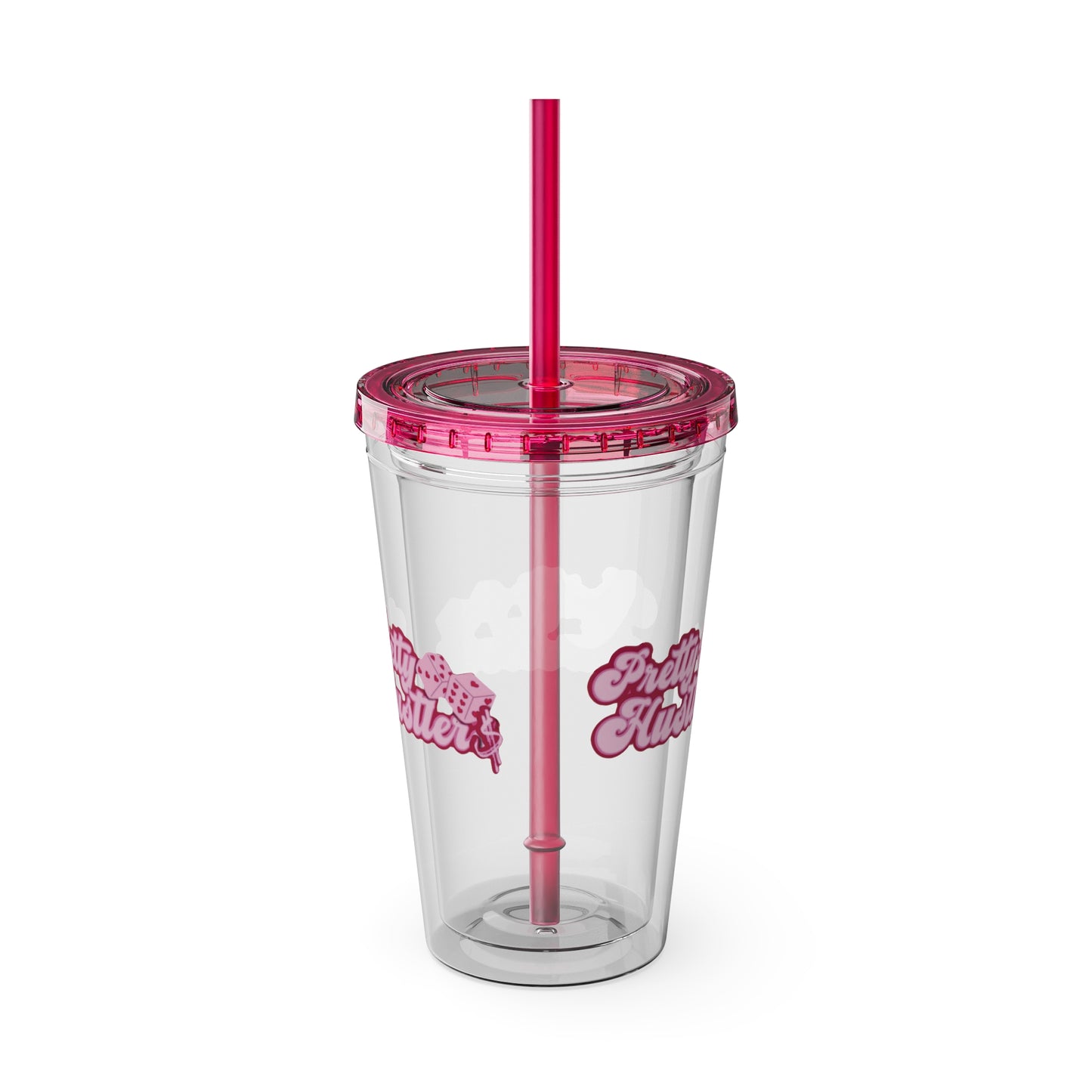 Pretty Hustler Sunsplash Tumbler with Straw, 16oz