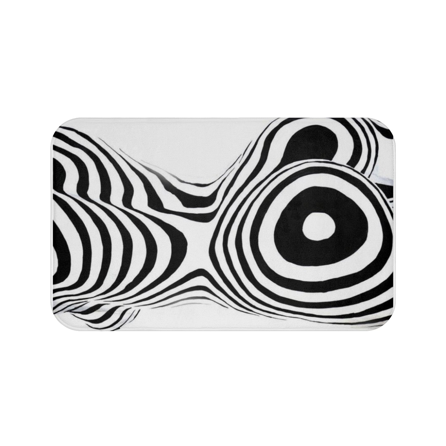 Zebra Print Body Silhouette Bath Mat