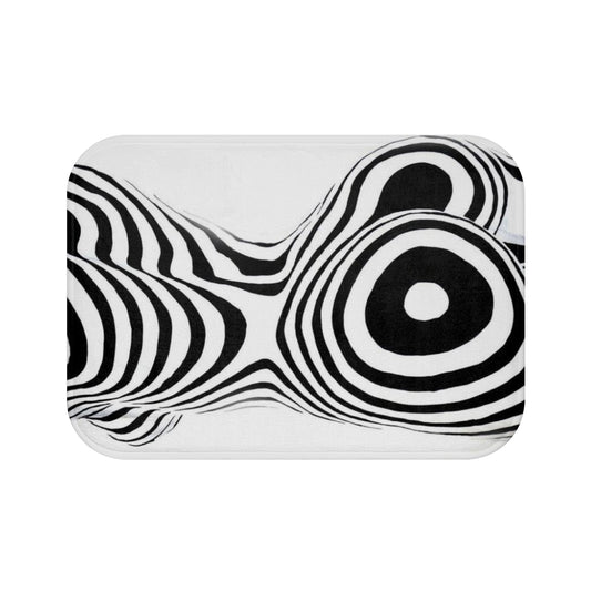 Zebra Print Body Silhouette Bath Mat