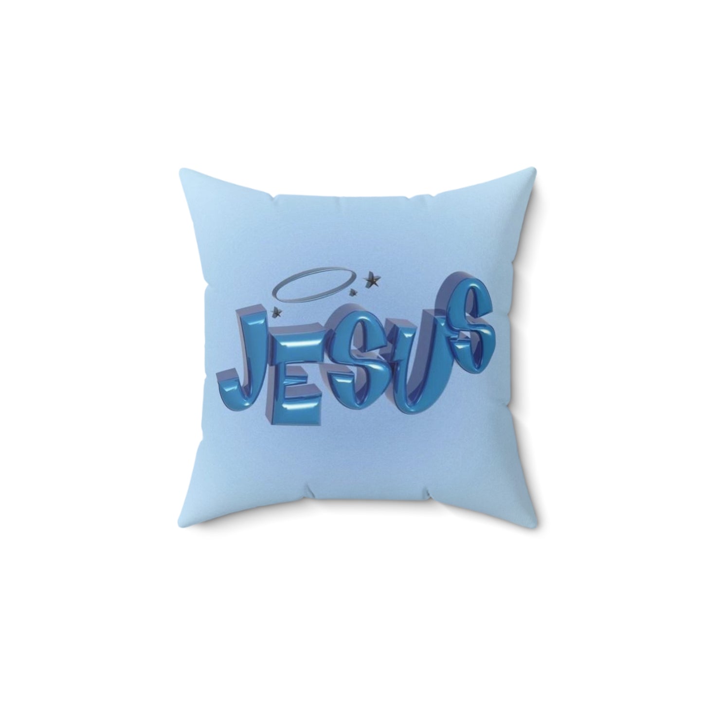 Y2K Jesus Square Pillow