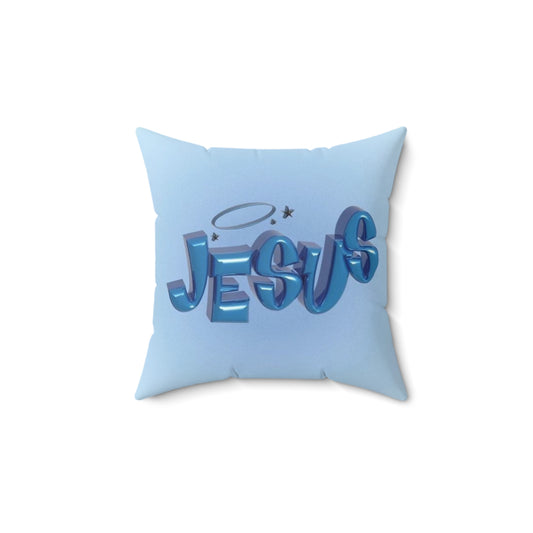 Y2K Jesus Square Pillow