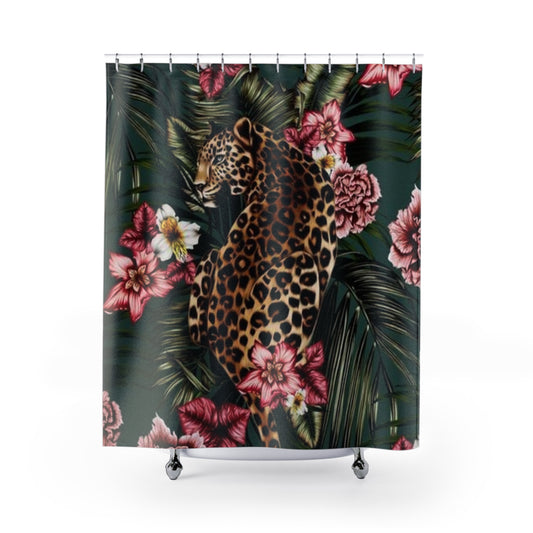 Cheetah Tropics Shower Curtain