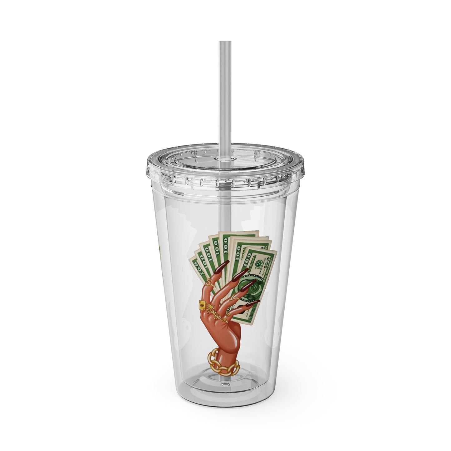 Splash of Money Sunsplash Tumbler with Straw, 16oz