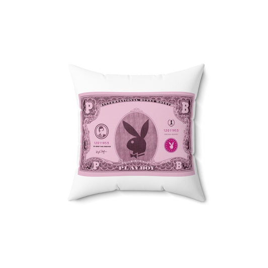 Playboy Money Square Pillow