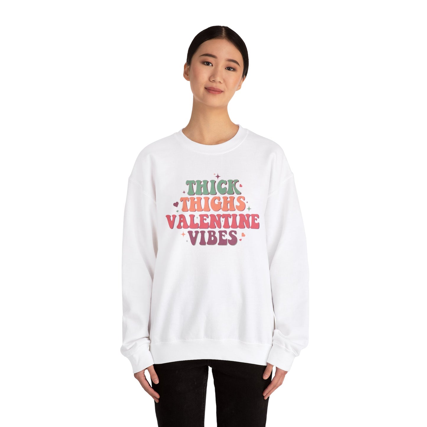 Thick Thighs Valentine's Day Crewneck Sweatshirt