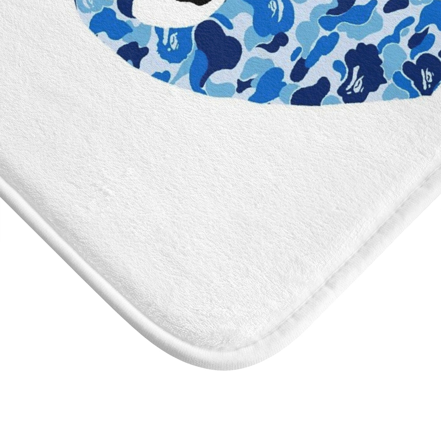 Blue Heart Camo Bath Mat