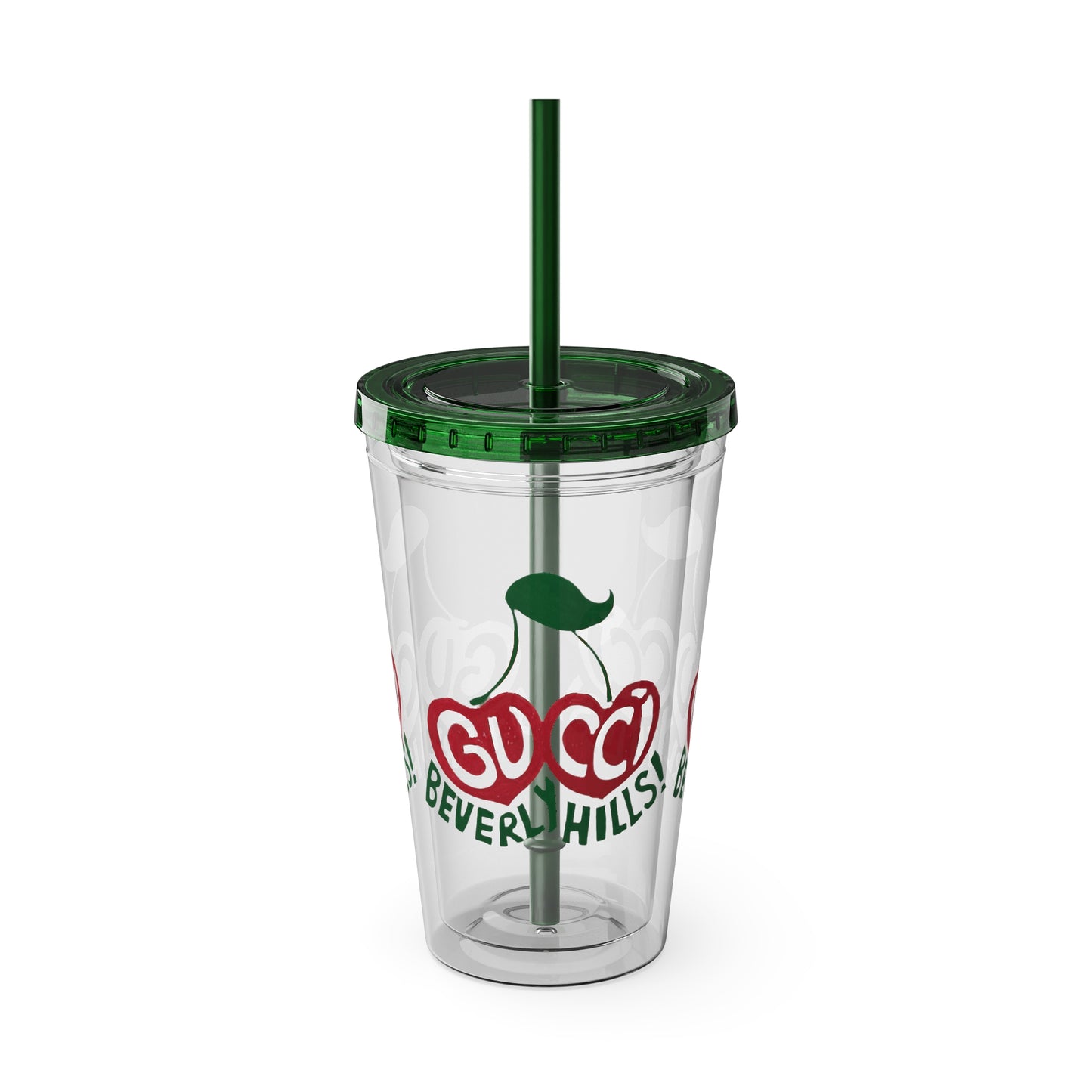 Beverly Hills Sunsplash Tumbler with Straw, 16oz