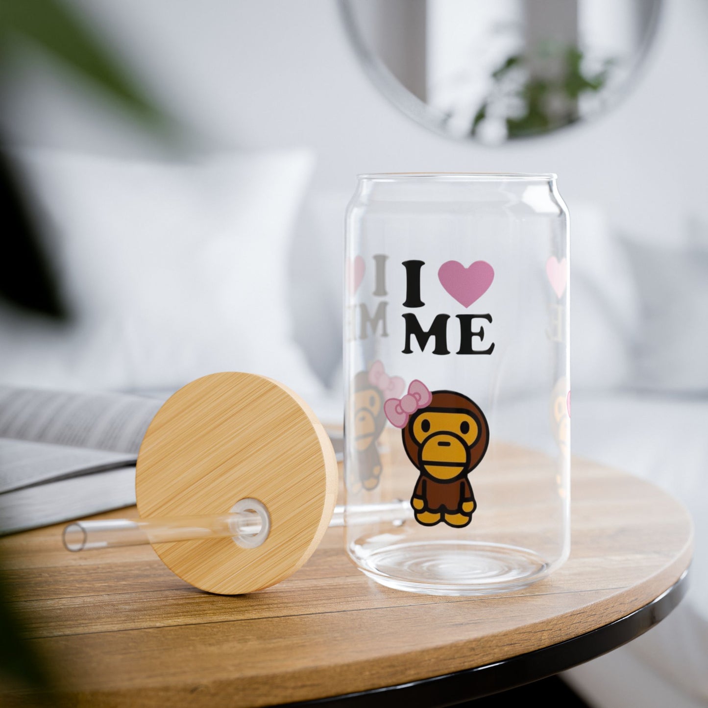 I Love Me Baby Milo Sipper Glass, 16oz