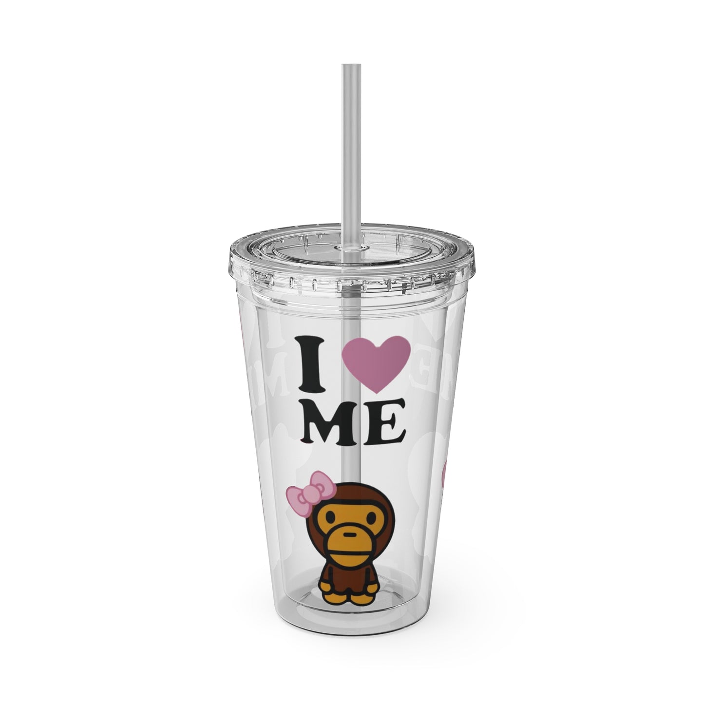 I Love Me Baby Milo Sunsplash Tumbler with Straw, 16oz