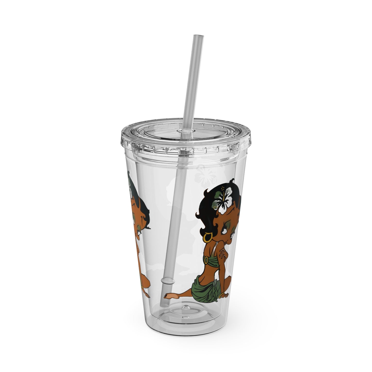 Island Betty Boop Sunsplash Tumbler with Straw, 16oz